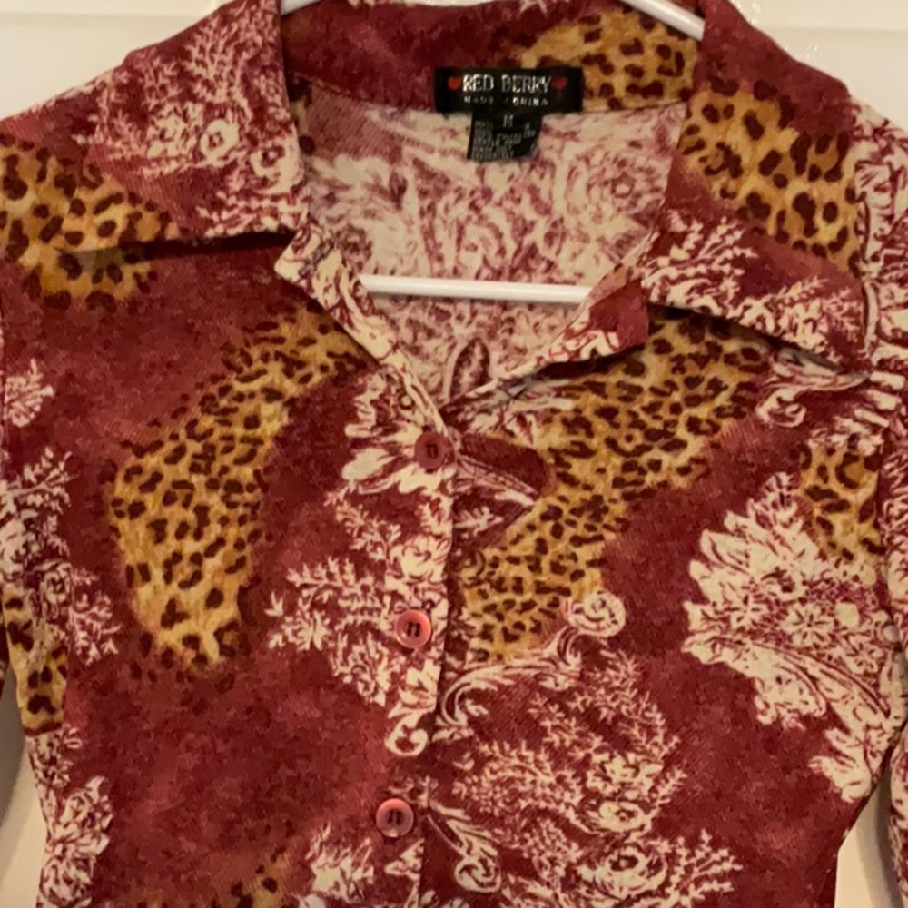 patterned button down - Picture 3 of 4